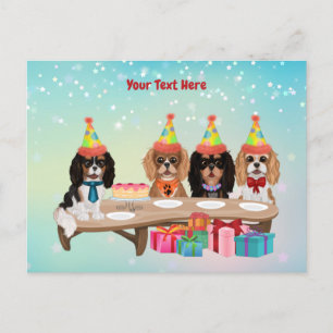Cartão Postal Birthday Cavalier King Charles Spaniel