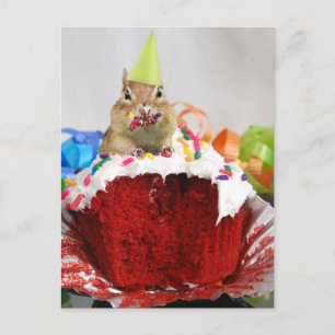 Cartão Postal Birthday Chipmunk