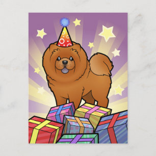 Cartão Postal Birthday Chow Chow