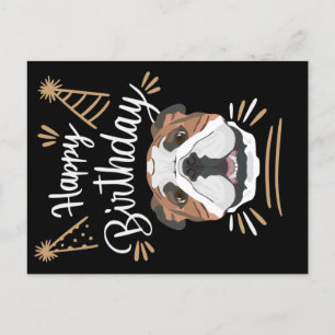 Cartão Postal Birthday Gift English Bulldog