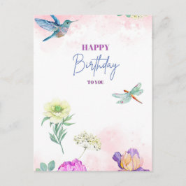 Cartão Postal Birthday greeting card