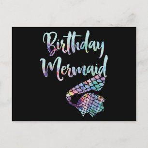 Cartão Postal Birthday Mermaid