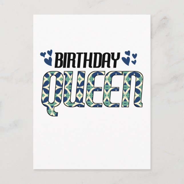 Cartão Postal Birthday Queen (Frente)