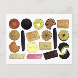 Cartão Postal Biscoitos britânicos Pão-de-Atalho Rich Tea Digest
