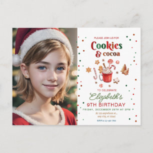 Cartão Postal Biscoitos de aniversário de Natal e Festas de caca