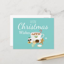 Cartão Postal Biscoitos de Natal e feriados de chocolate quente