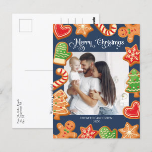 Cartão Postal Biscoitos de Natal Foto Alegre Um