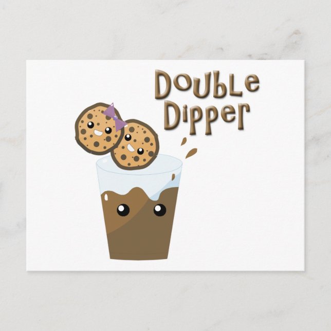 Cartão Postal Biscoitos Double Dipper e Leite (Frente)
