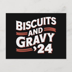 Cartão Postal Biscoitos Gravy 2024 Comida Presidencial