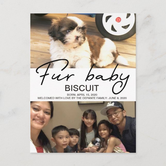 Cartão Postal Biscuit - Bem-vindo (Frente)