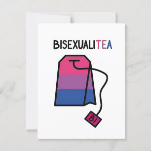 Cartão Postal BisexualiTEA Bandeira do Orgulho Bi Tea Bissexual