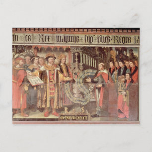 Cartão Postal Bishop Robert Sherburne com Henry VIII