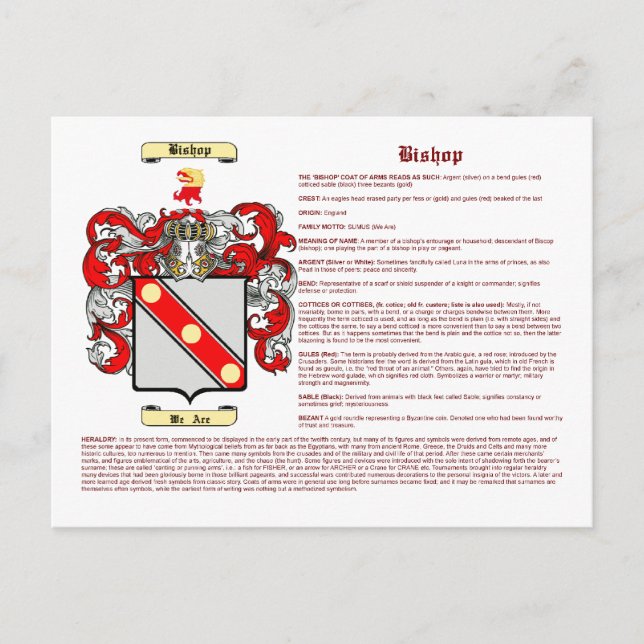Cartão Postal Bishop (significado) (Frente)