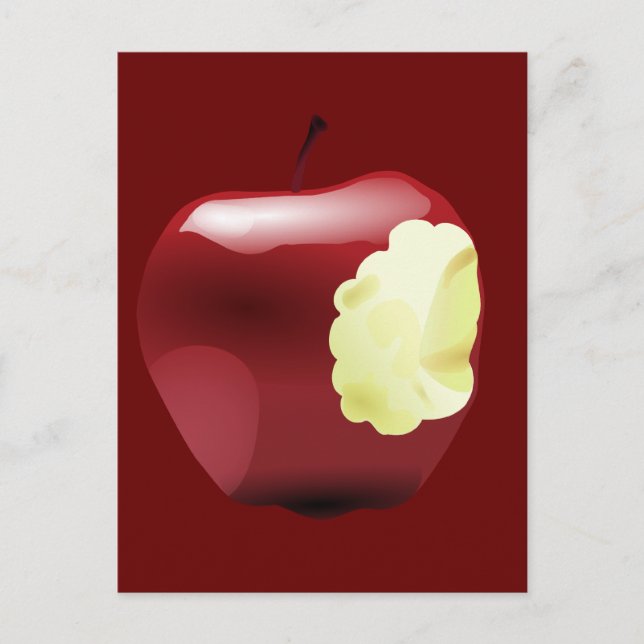 Cartão Postal Bitten Apple (Frente)