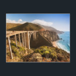 Cartão Postal Bixby Bridge, Big Sur, Califórnia, EUA<br><div class="desc">Ponte Bixby na estrada 1 perto da rocha Big Sur</div>