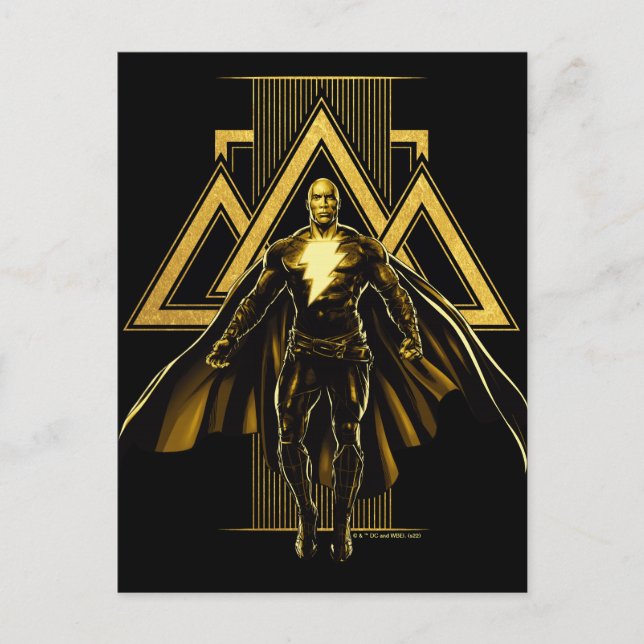 Cartão Postal Black Adam Triangular Pillar Graphic (Frente)