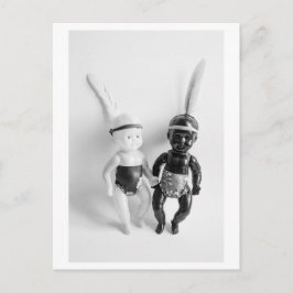 Cartão Postal Black and White Doll Indians