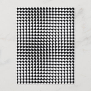 Cartão Postal Black and White Houndstooth by Shirley Taylor