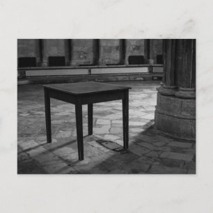Cartão Postal Black And White Table Photograph Postcard