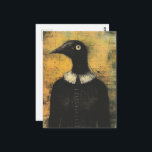Cartão Postal Black Bird in a Black Dress Fantasy<br><div class="desc">A black bird in a black dress fantasy AI generated art</div>