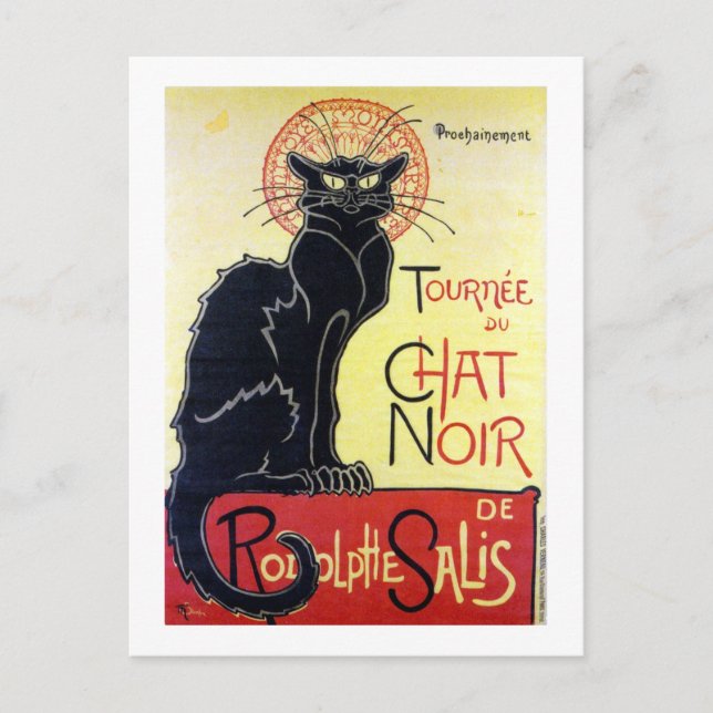 Cartão Postal Black Cat, Alexandre Steinlen (Frente)