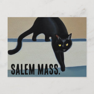 Cartão Postal Black Cat Salem Massachusetts