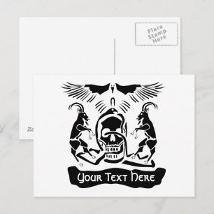 Cartão Postal Black Goat Corrupt Trinity Crest