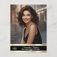 Black & Gold Single-Sided Pageant Promo