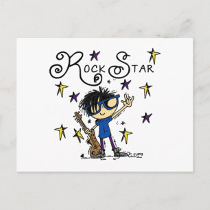 Cartão Postal Black Hair Boy Star