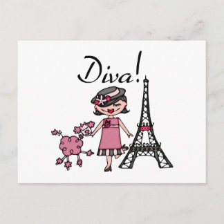 Cartão Postal Black Hair Diva