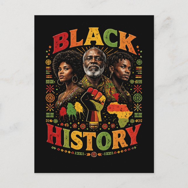 Cartão Postal Black History (Frente)