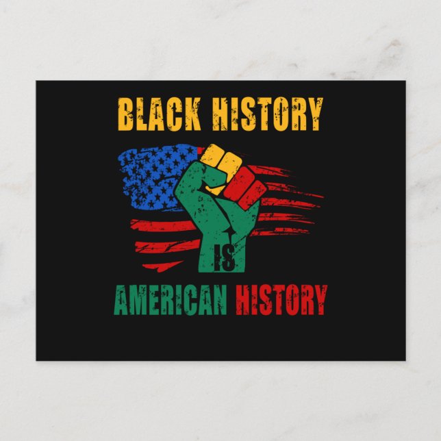 Cartão Postal Black History Is American History Month (Frente)