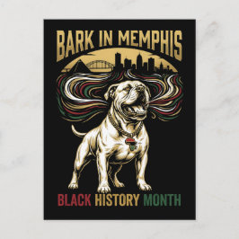 Cartão Postal Black History Month American Bulldog Cultural Art