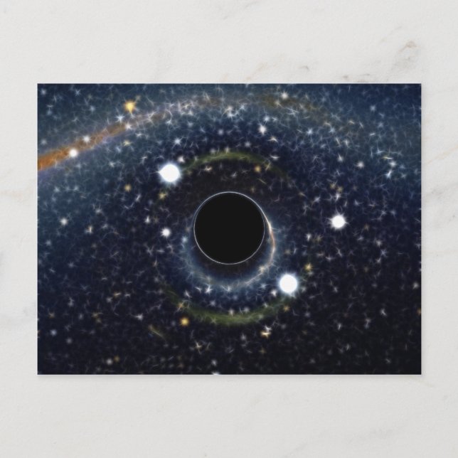 Cartão Postal Black Hole Einstein Ring NASA (Frente)