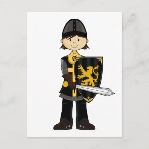 Cartão postal Black Knight Medieval