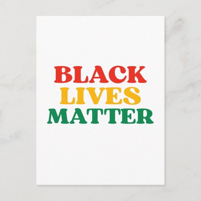 Cartão Postal Black Lives Matter (Frente)