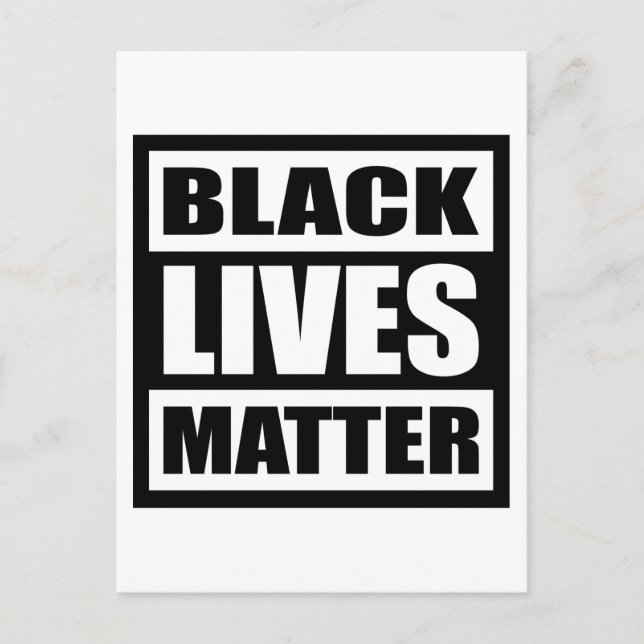 Cartão Postal Black Lives Matter, Black History Month, Equality (Frente)
