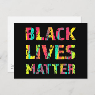 Cartão Postal Black Lives Matter Painting 01 Rise Up Lembrete