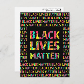 Cartão Postal Black Lives Matter Painting 01 Surgem Juntos