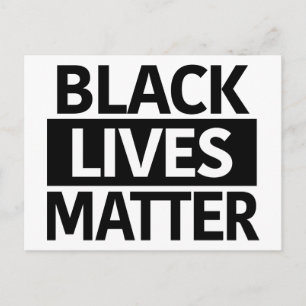 Cartão Postal Black Lives Matter postcard or mini sign