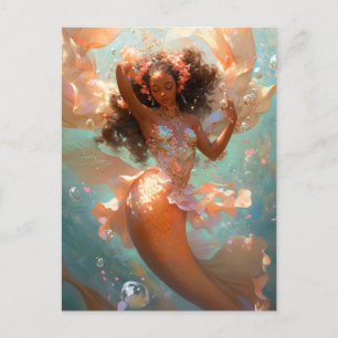 Cartão Postal Black Princess Fantasy Art