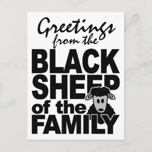 Cartão postal BLACK SHEEP, personalizar