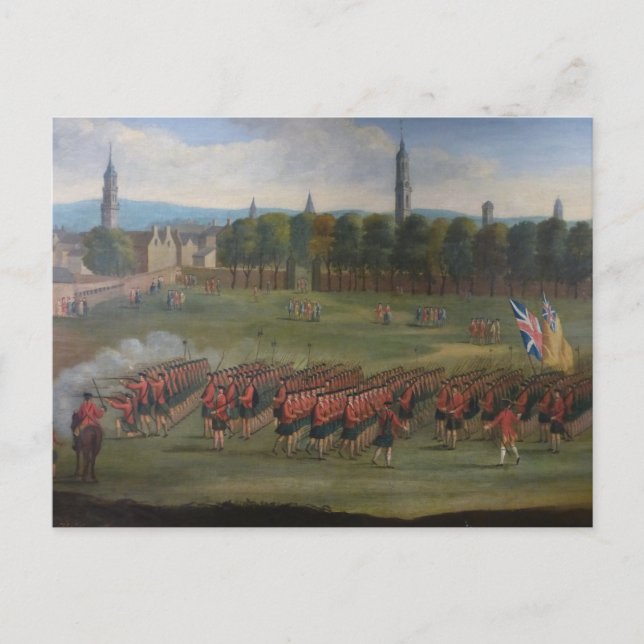 Cartão Postal Black Watch em Glasgow Green (Frente)