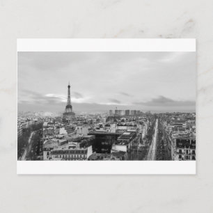 Cartão Postal Black&White: Eiffel Tower, Paris, France