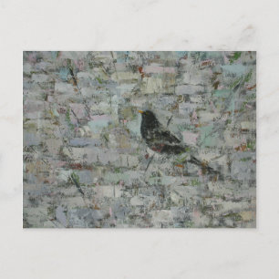 Cartão Postal Blackbird in Tree