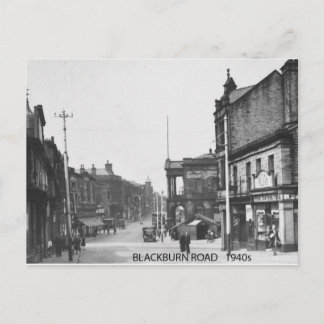 Cartão Postal Blackburn Road, Accrington, Lancashire, 1940