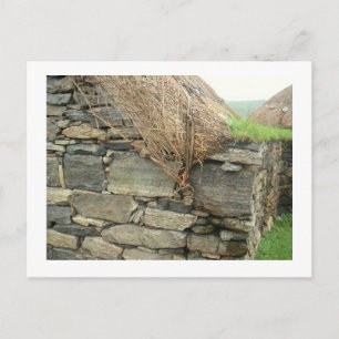 Cartão Postal Blackhouse - Gearannan, Ilha de Lewis