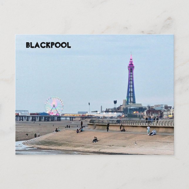 Cartão Postal Blackpool Beach (Frente)