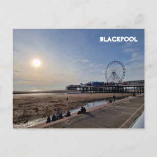 Cartão Postal Blackpool Beach