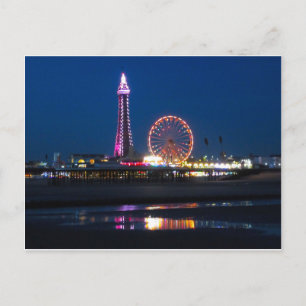 Cartão Postal Blackpool Beach Lights